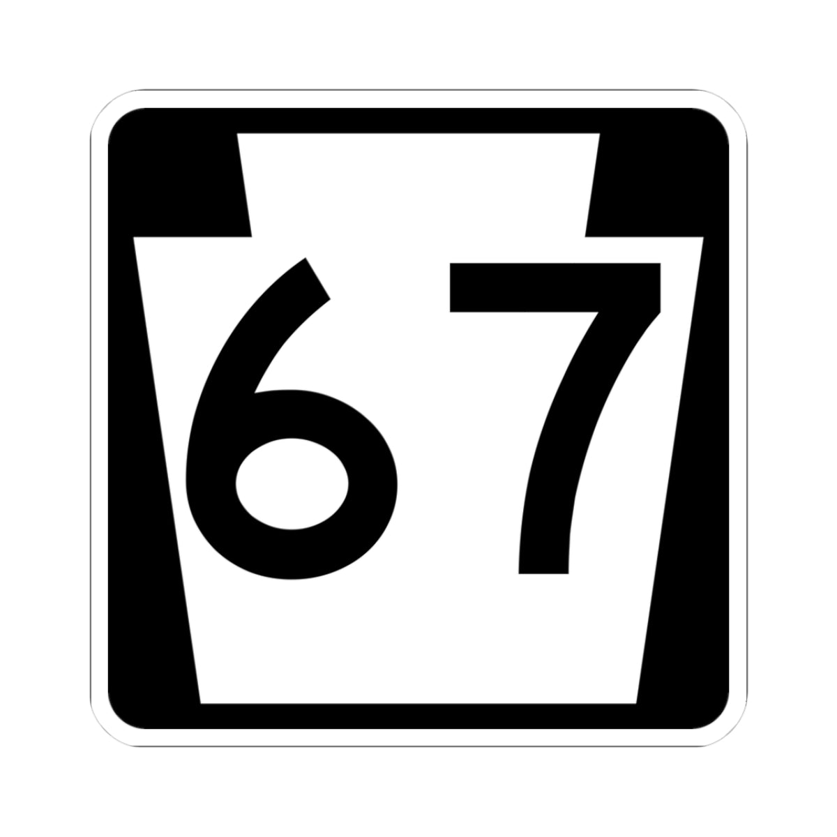 PA-67 (Pennsylvania) (Road Sign) STICKER Vinyl Kiss-Cut Decal
