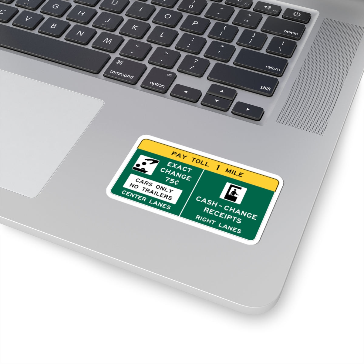 Conventional Toll Plaza Advance Sign 2 (New Jersey) (Road Sign) STICKER Vinyl Kiss-Cut Decal