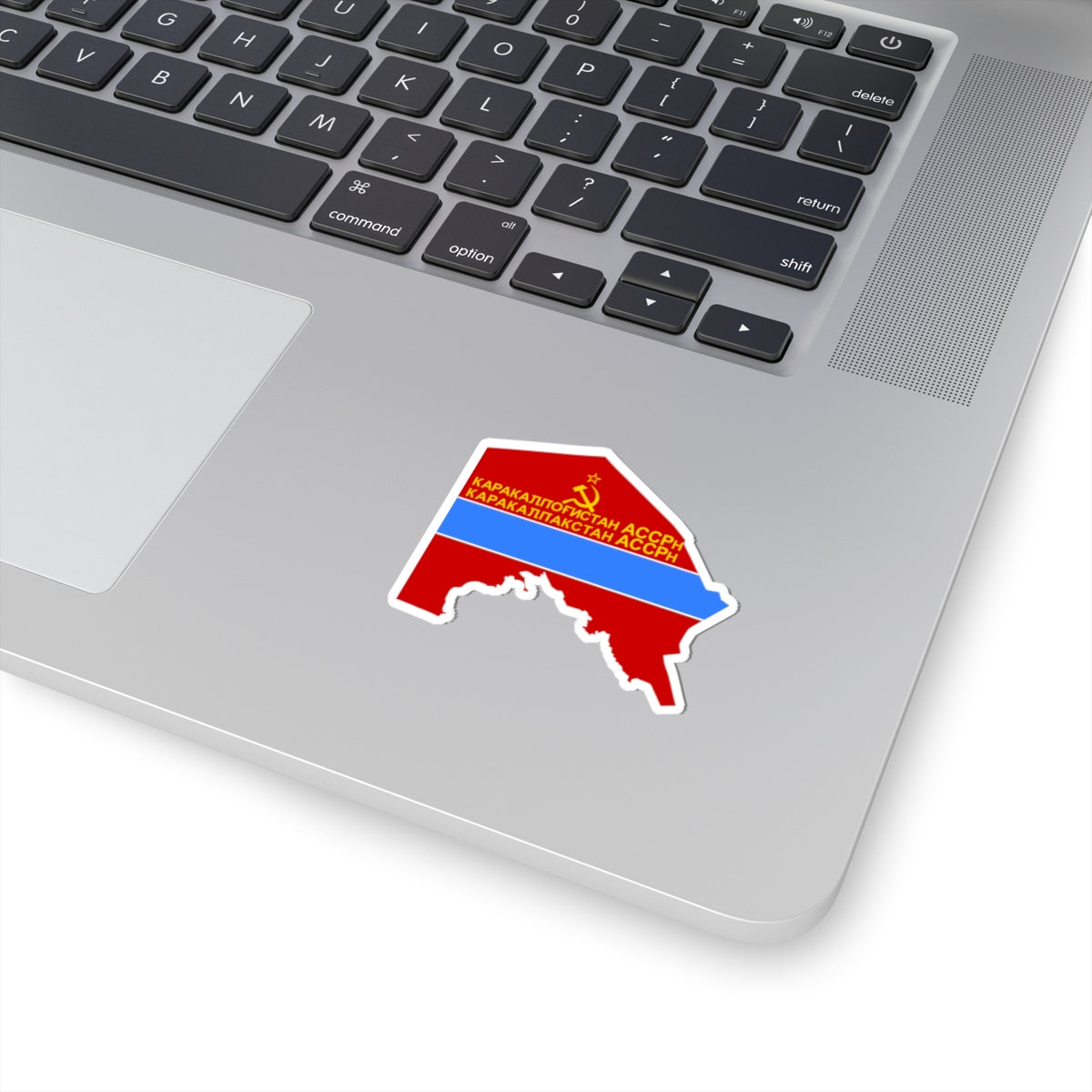 Flag-map of Karakalpak ASSR (Uzbekistan) STICKER Vinyl Kiss-Cut Decal