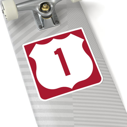US 1 FL reversed (Florida) (Road Sign) STICKER Vinyl Kiss-Cut Decal