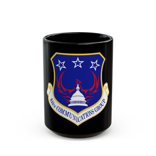 844th Communications Group (U.S. Air Force) Black Coffee Mug-15oz-The Sticker Space