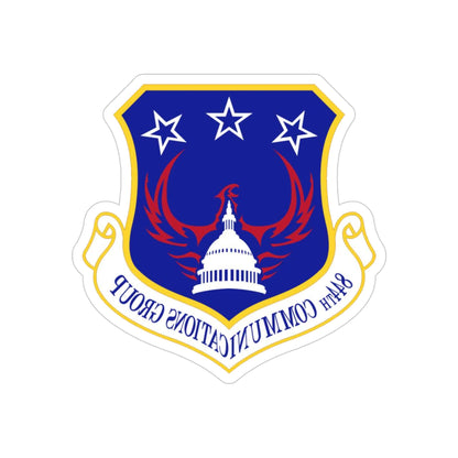 844th Communications Group (U.S. Air Force) REVERSE PRINT Transparent STICKER-4" × 4"-The Sticker Space