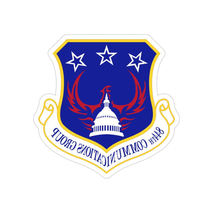 844th Communications Group (U.S. Air Force) REVERSE PRINT Transparent STICKER-5" × 5"-The Sticker Space