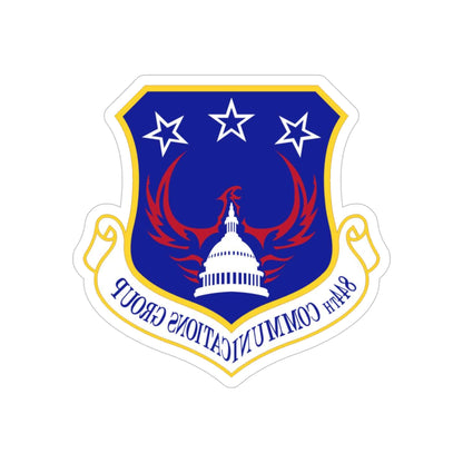 844th Communications Group (U.S. Air Force) REVERSE PRINT Transparent STICKER-6" × 6"-The Sticker Space