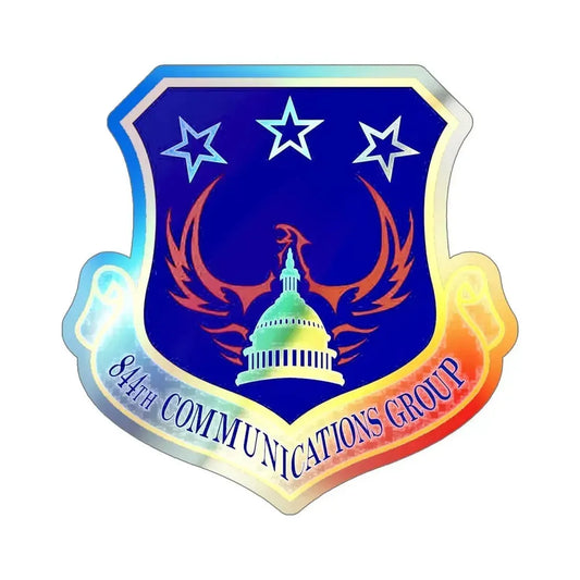 844th Communications Group (U.S. Air Force) Holographic STICKER Die-Cut Vinyl Decal 6 Inch Holographic - The Sticker Space