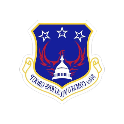 844th Communications Group (U.S. Air Force) REVERSE PRINT Transparent Die-Cut STICKER 2 Inch Die-Cut Transparent - The Sticker Space