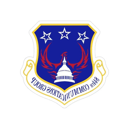 844th Communications Group (U.S. Air Force) REVERSE PRINT Transparent Die-Cut STICKER 3 Inch Die-Cut Transparent - The Sticker Space