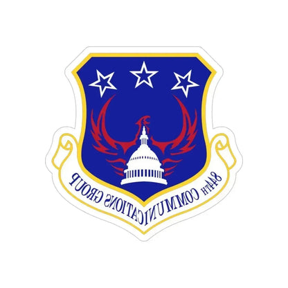 844th Communications Group (U.S. Air Force) REVERSE PRINT Transparent Die-Cut STICKER 6 Inch Die-Cut Transparent - The Sticker Space
