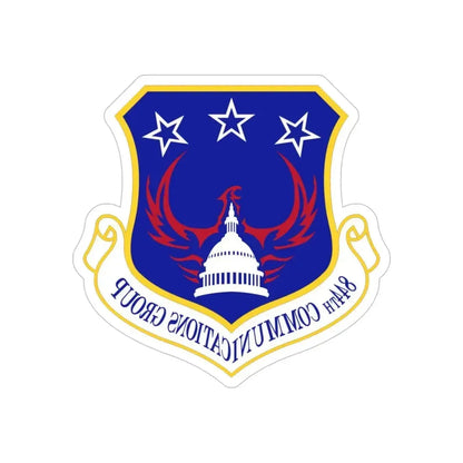 844th Communications Group (U.S. Air Force) REVERSE PRINT Transparent Die-Cut STICKER - The Sticker Space