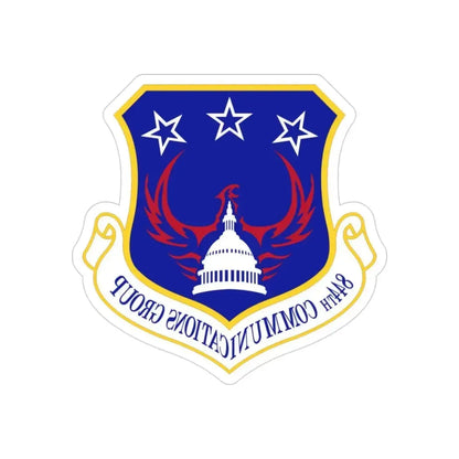 844th Communications Group (U.S. Air Force) REVERSE PRINT Transparent Die-Cut STICKER - The Sticker Space