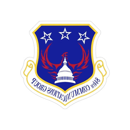 844th Communications Group (U.S. Air Force) REVERSE PRINT Transparent Die-Cut STICKER - The Sticker Space