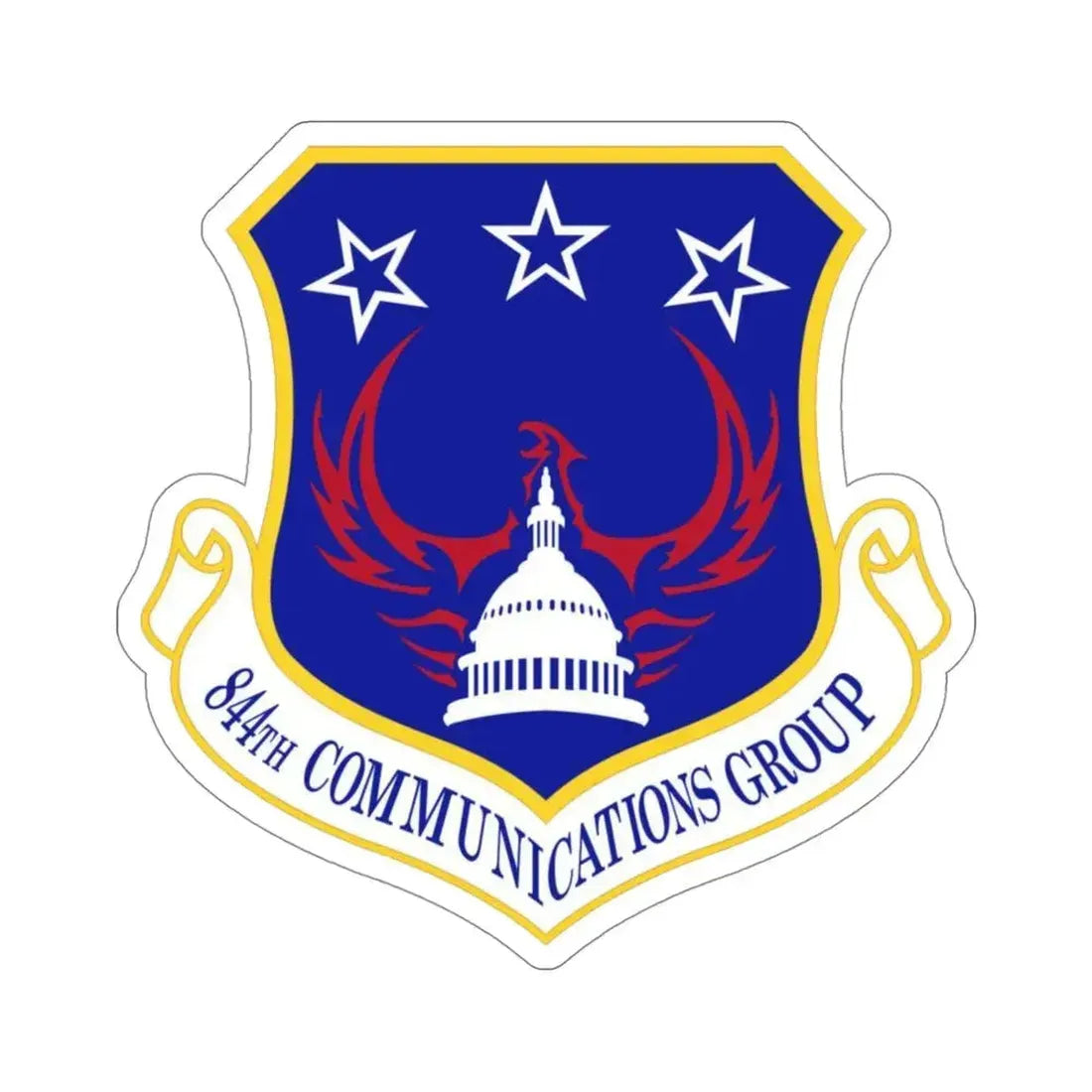 844th Communications Group (U.S. Air Force) STICKER Vinyl Die-Cut Decal 4 Inch - The Sticker Space