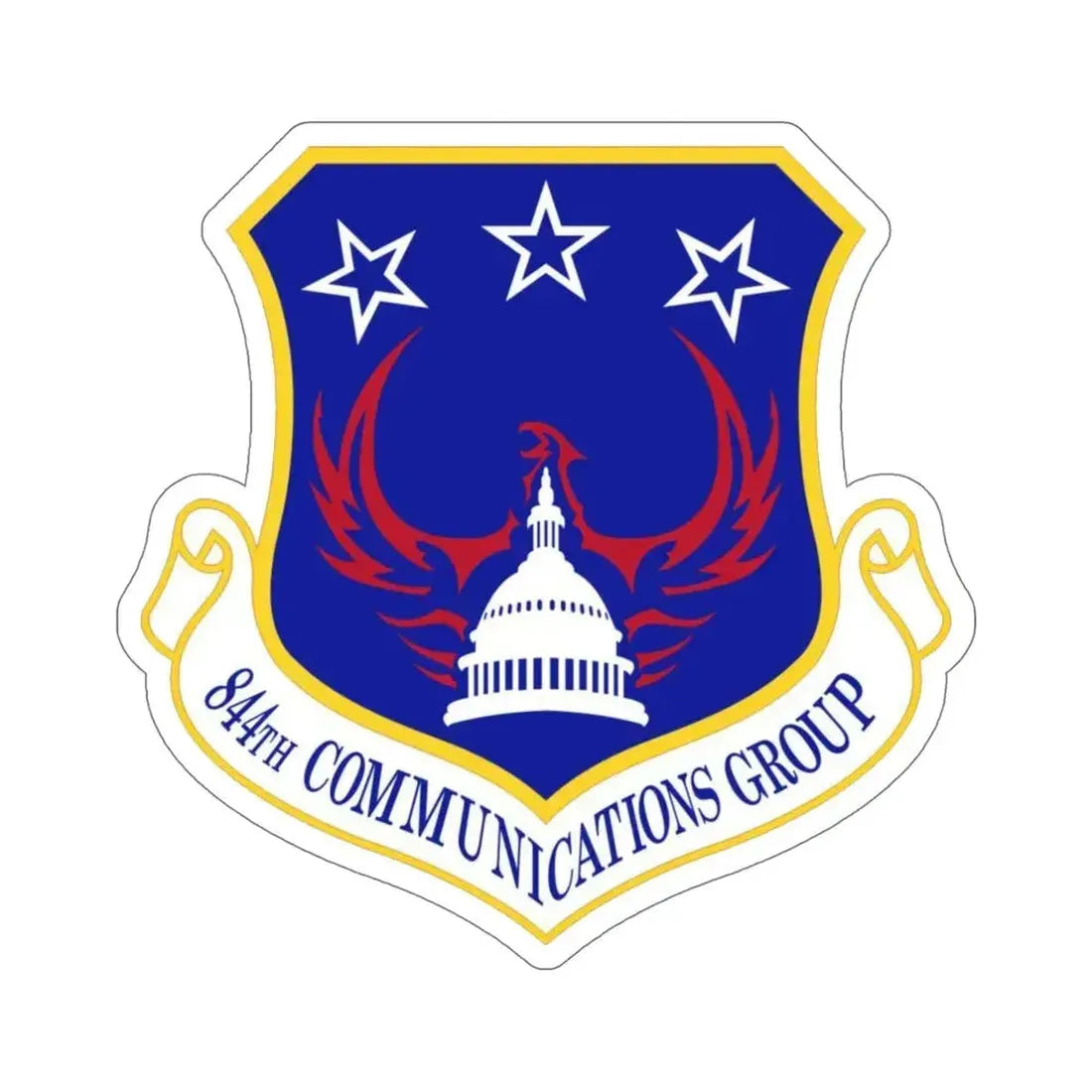 844th Communications Group (U.S. Air Force) STICKER Vinyl Die-Cut Decal 6 Inch - The Sticker Space