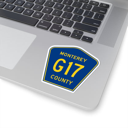Monterey County G17 (California) (Road Sign) STICKER Vinyl Kiss-Cut Decal