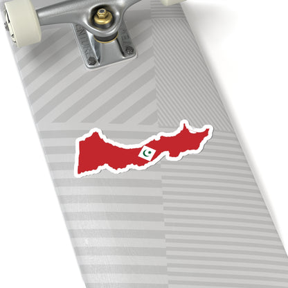Flag map of Rif (Morocco) STICKER Vinyl Kiss-Cut Decal