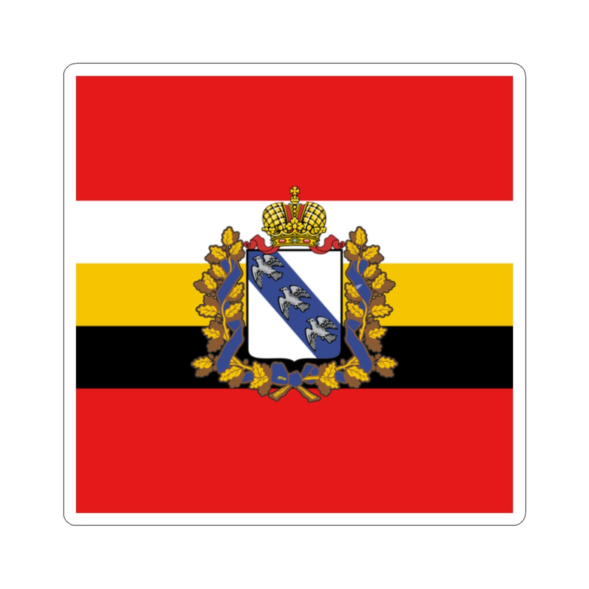 Standart of governor Kursk oblast (Russia) STICKER Vinyl Kiss-Cut Decal