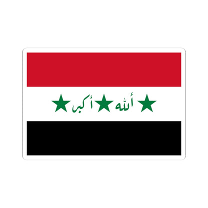 Flag of Iraq 1991-2004 script variant (Iraq) STICKER Vinyl Kiss-Cut Decal
