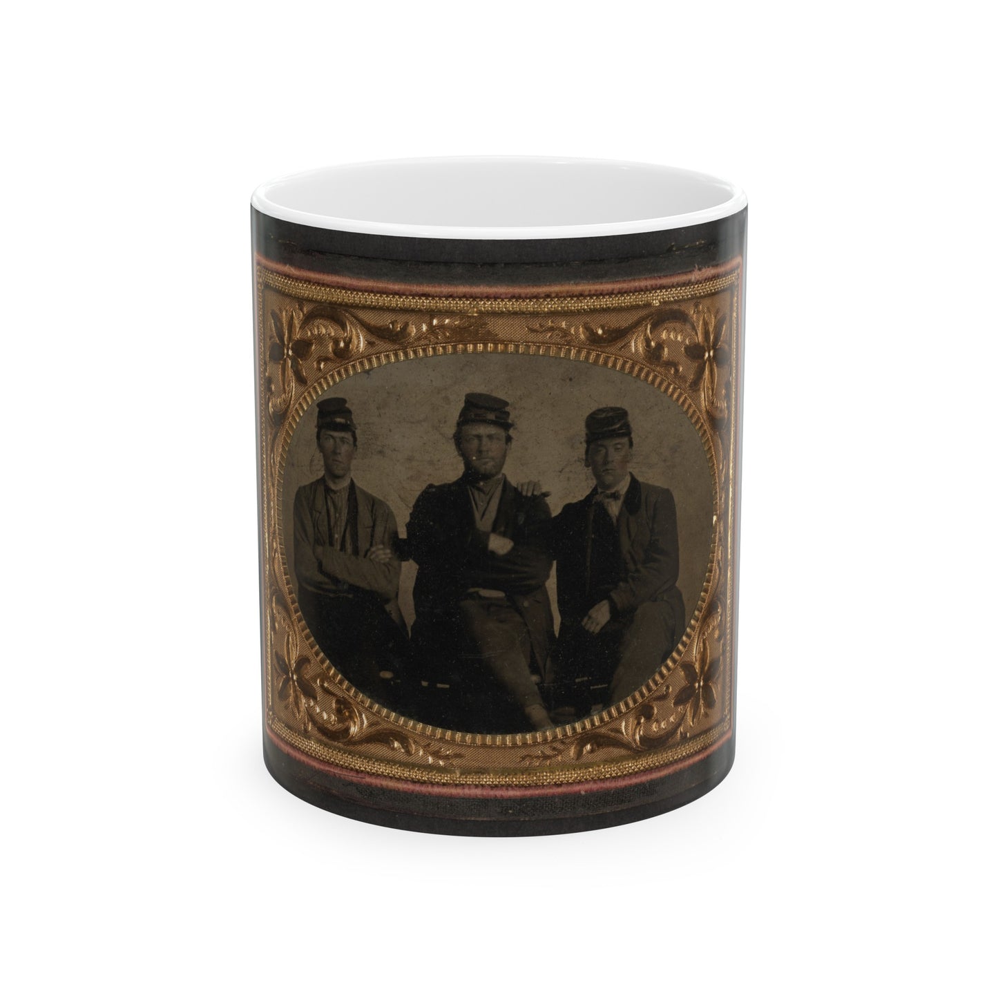 Three Unidentified Soldiers (U.S. Civil War) White Coffee Mug