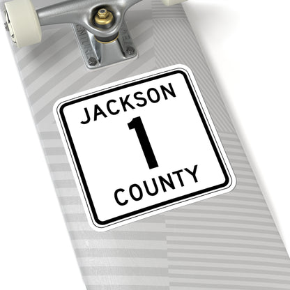 Jackson County Route 1 MN (Minnesota) (Road Sign) STICKER Vinyl Kiss-Cut Decal