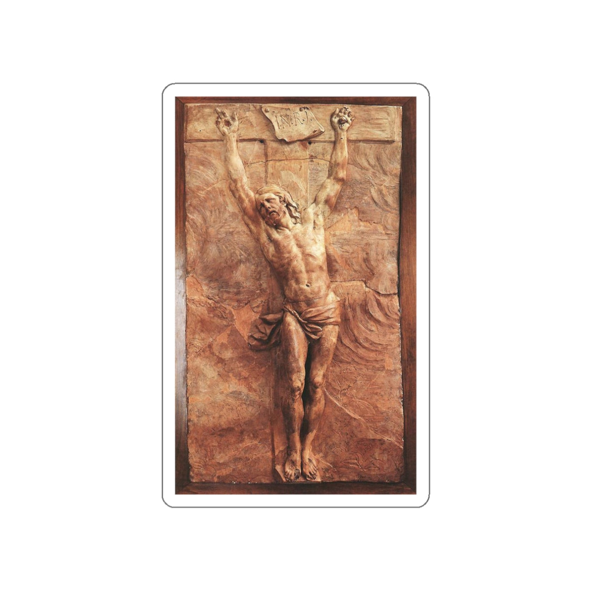 PUGET, Pierre -sculptures- Christ Dying on the Cross (Artwork) STICKER Vinyl Die-Cut Decal