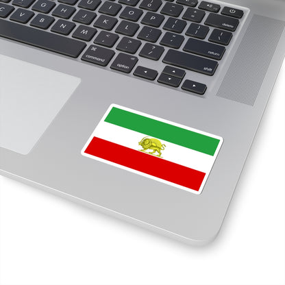 Lion and Sun Tricolor Flag (Iran) STICKER Vinyl Kiss-Cut Decal
