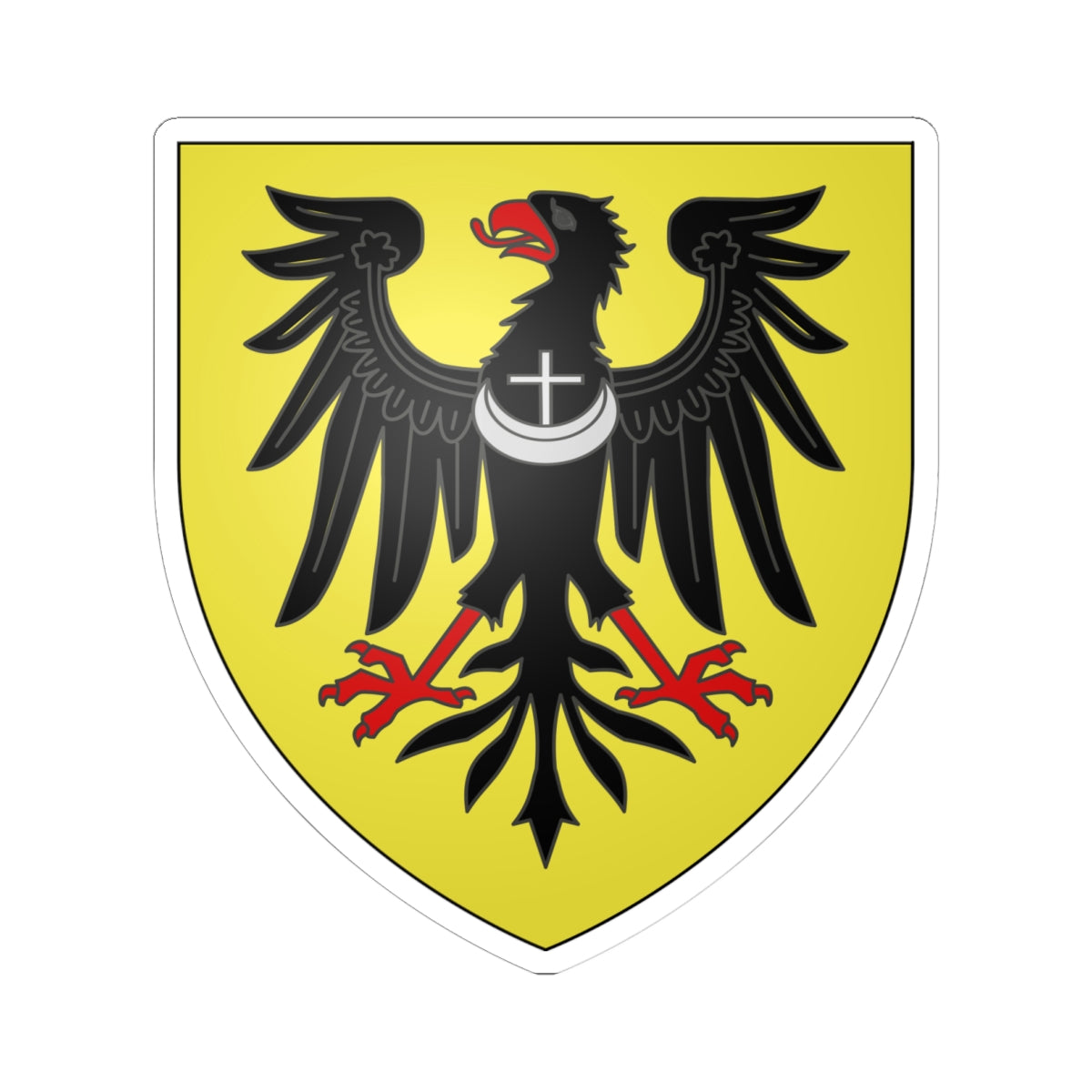 Armoiries Silésie (Czech Republic) (Coat of Arms) STICKER Vinyl Kiss-Cut Decal