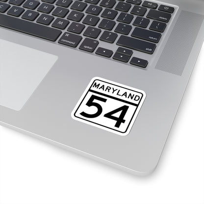 MD Route 54 (Maryland) (Road Sign) STICKER Vinyl Kiss-Cut Decal