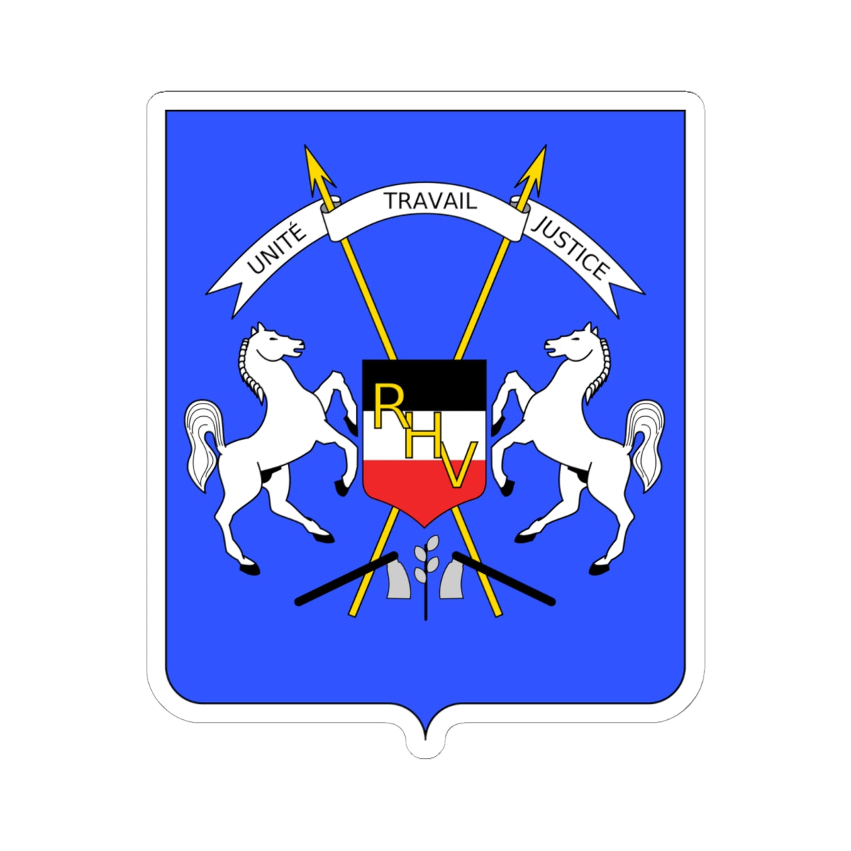 Coat of arms of Upper Volta - STICKER Vinyl Kiss-Cut Decal