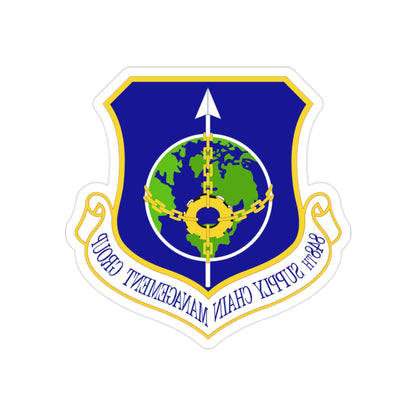 848 Supply Chain Management Group AFMC (U.S. Air Force) REVERSE PRINT Transparent STICKER-2 Inch-The Sticker Space