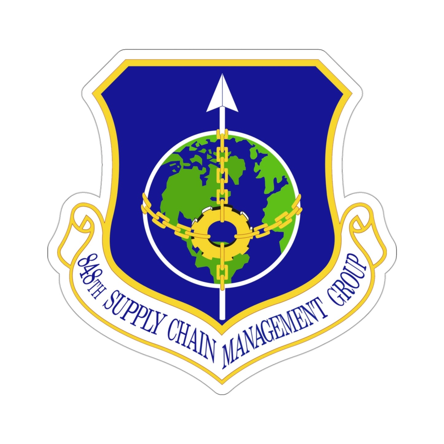 848 Supply Chain Management Group AFMC (U.S. Air Force) STICKER Vinyl Die-Cut Decal-3 Inch-The Sticker Space