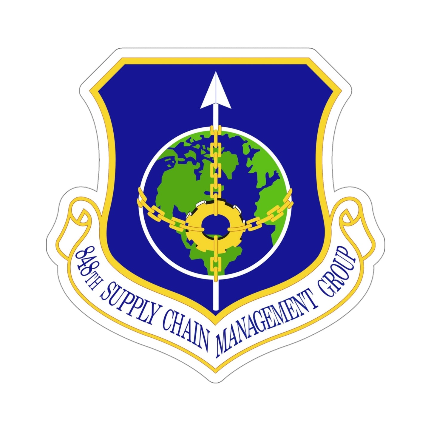 848 Supply Chain Management Group AFMC (U.S. Air Force) STICKER Vinyl Die-Cut Decal-4 Inch-The Sticker Space