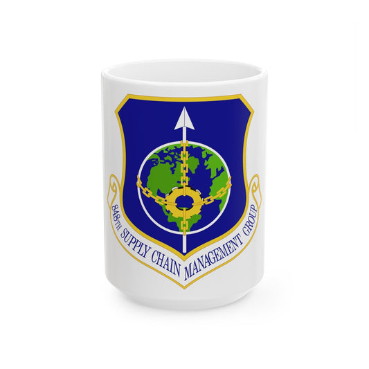 848 Supply Chain Management Group AFMC (U.S. Air Force) White Coffee Mug-15oz-The Sticker Space