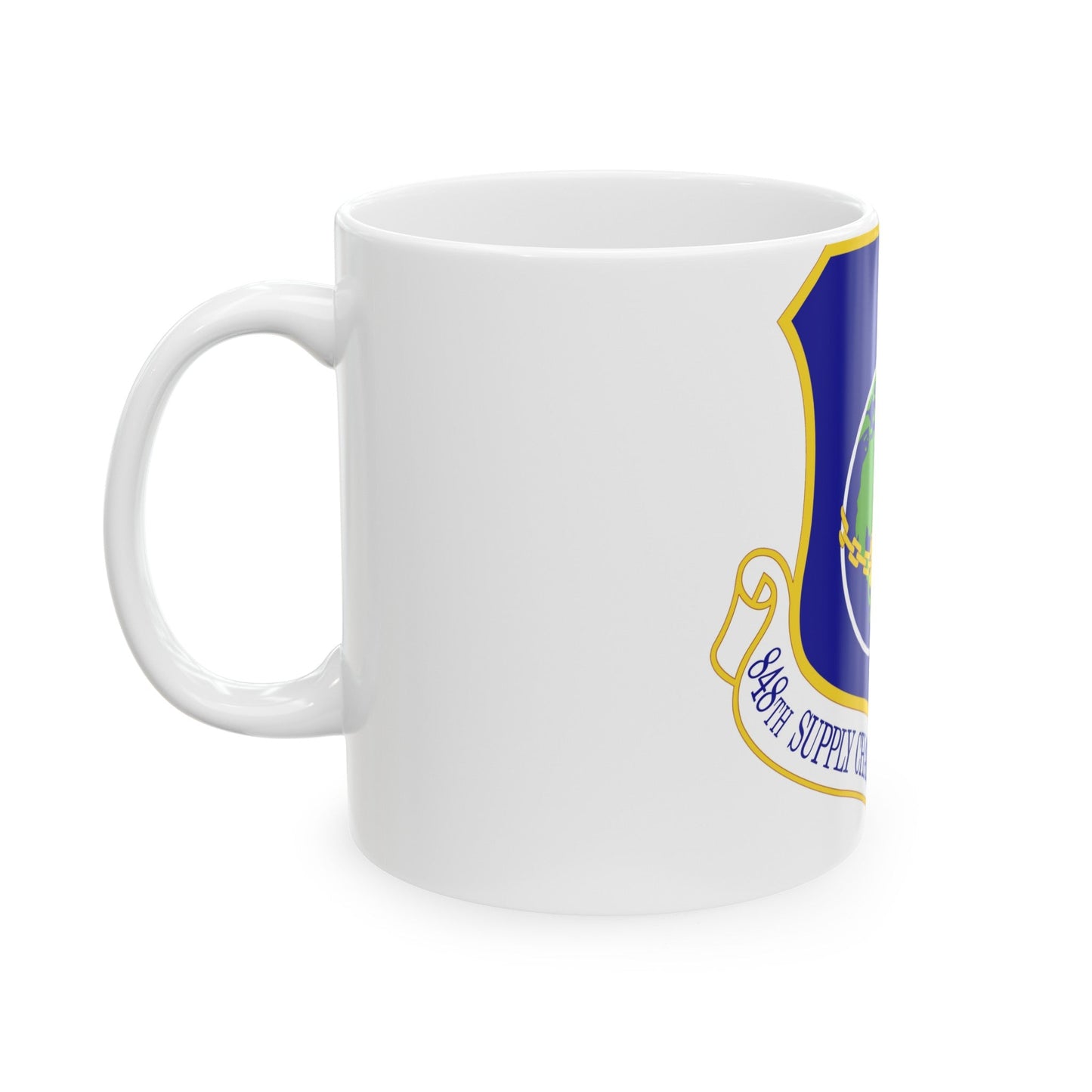 848 Supply Chain Management Group AFMC (U.S. Air Force) White Coffee Mug-The Sticker Space