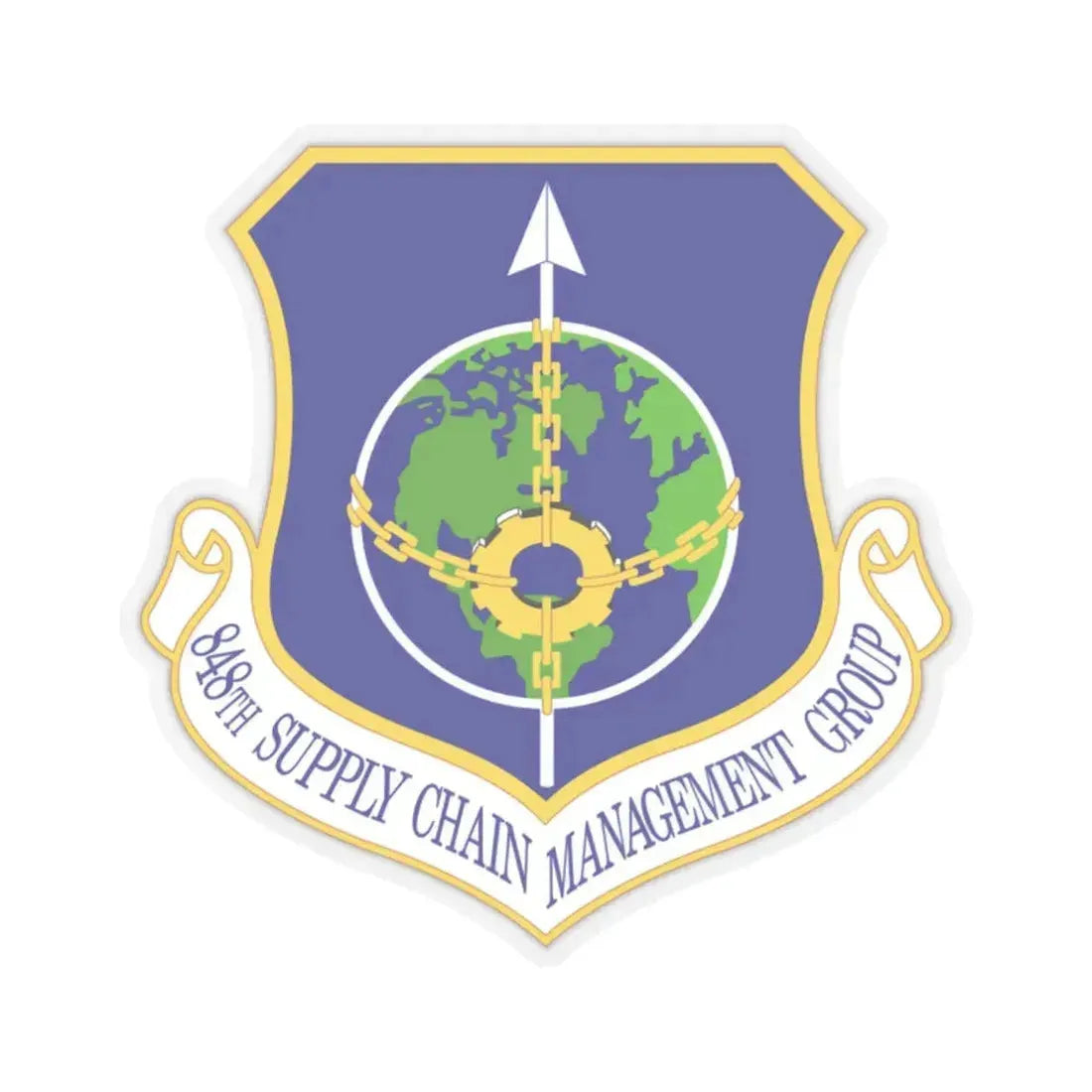 848 Supply Chain Management Group AFMC (U.S. Air Force) STICKER Vinyl Kiss-Cut Decal 2 Inch Transparent - The Sticker Space