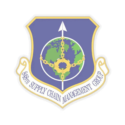 848 Supply Chain Management Group AFMC (U.S. Air Force) STICKER Vinyl Kiss-Cut Decal 3 Inch Transparent - The Sticker Space