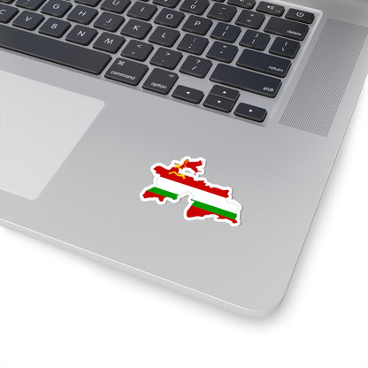 Flag map of the Tajik SSR 1953-1991 Flag map of Tajikistan 19911992 (Tajikistan) STICKER Vinyl Kiss-Cut Decal