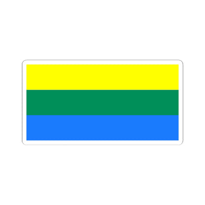 Flag of Ishimsky rayon Tyumen oblast (Russia) STICKER Vinyl Kiss-Cut Decal