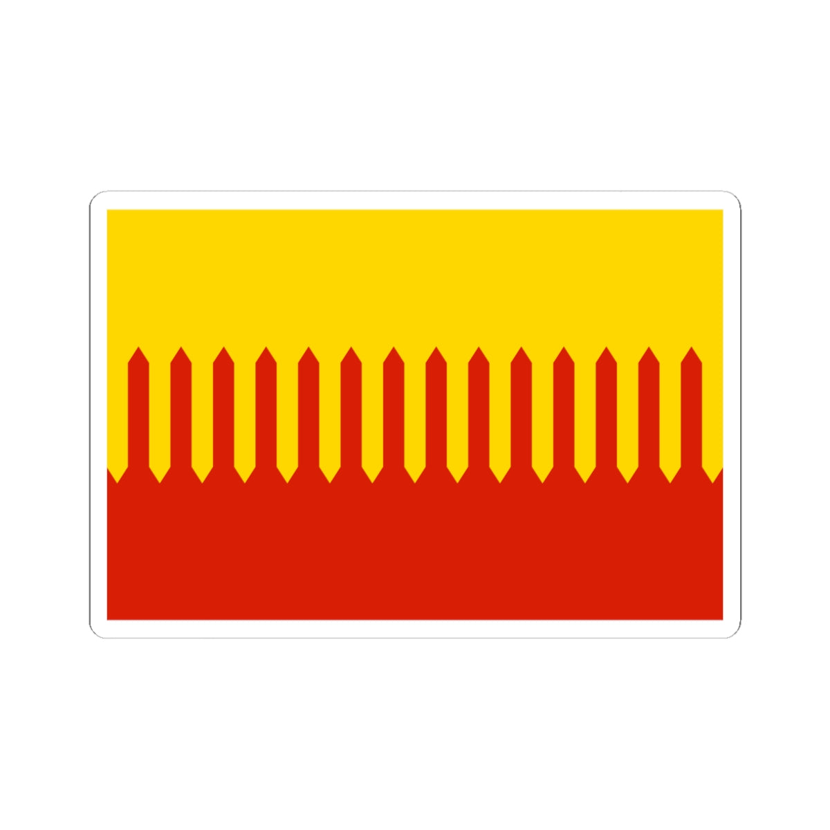 Flag of Zubtcovsky rayon Tver oblast (Russia) STICKER Vinyl Kiss-Cut Decal
