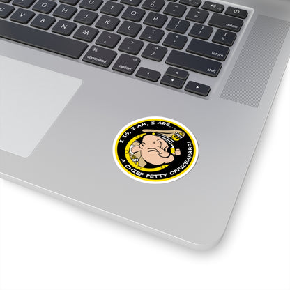 Popeye CPO (U.S. Navy) STICKER Vinyl Kiss-Cut Decal