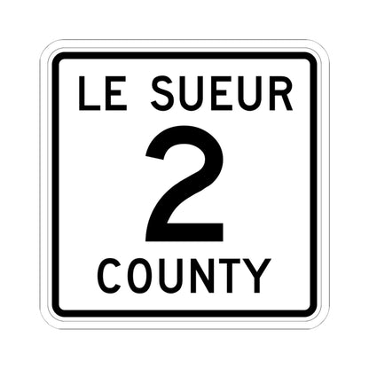 Le Sueur County 2 MN (Minnesota) (Road Sign) STICKER Vinyl Kiss-Cut Decal