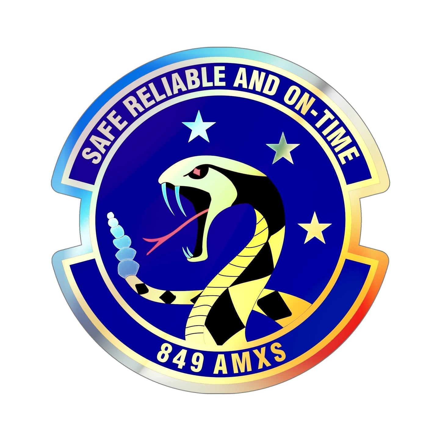 849 Aircraft Maintenance Squadron ACC (U.S. Air Force) Holographic STICKER Die-Cut Vinyl Decal-6 Inch-The Sticker Space