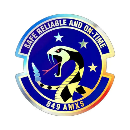 849 Aircraft Maintenance Squadron ACC (U.S. Air Force) Holographic STICKER Die-Cut Vinyl Decal 5 Inch Holographic - The Sticker Space