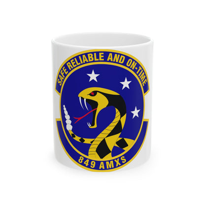 849 Aircraft Maintenance SquadronACC (U.S. Air Force) White Coffee Mug-11oz-The Sticker Space