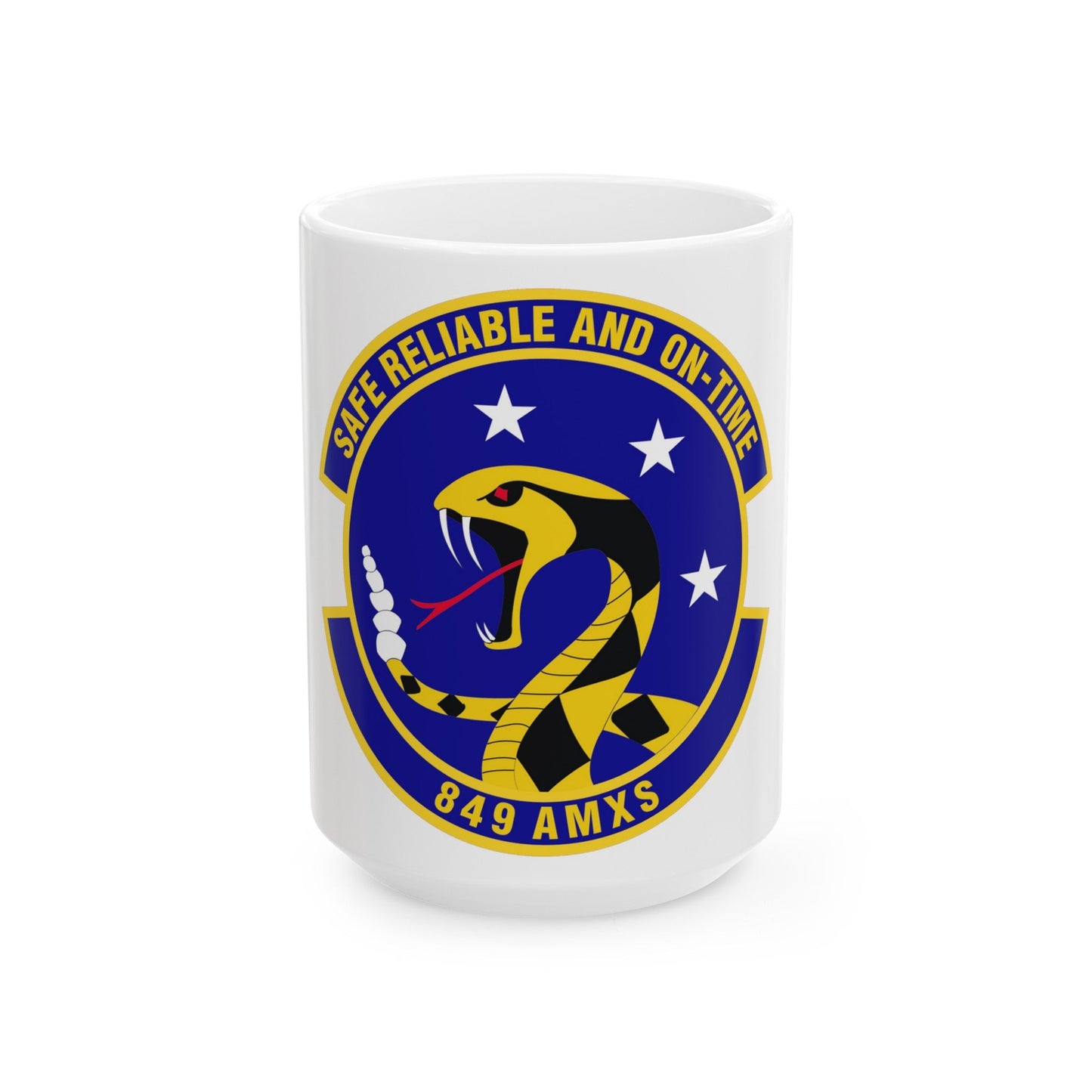 849 Aircraft Maintenance SquadronACC (U.S. Air Force) White Coffee Mug-15oz-The Sticker Space