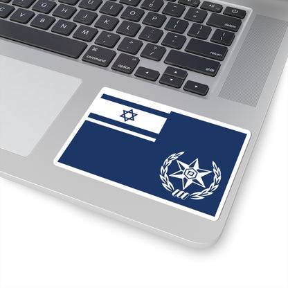 Flag of Chief of Israel Police (Israel) STICKER Vinyl Kiss-Cut Decal