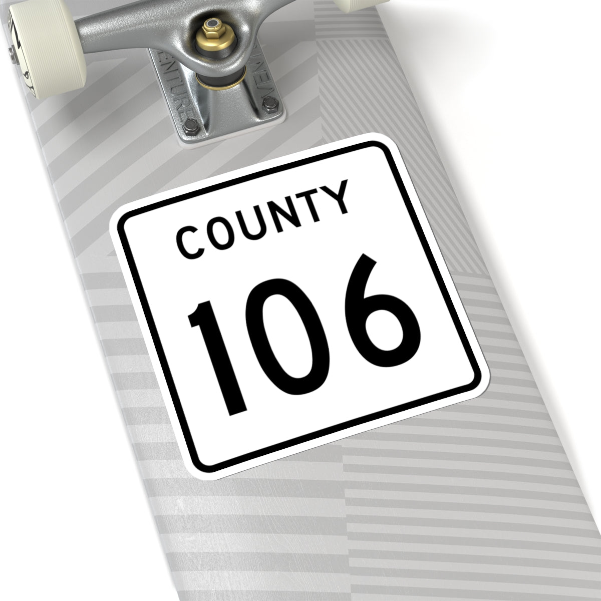 County 106 square (Minnesota) (Road Sign) STICKER Vinyl Kiss-Cut Decal