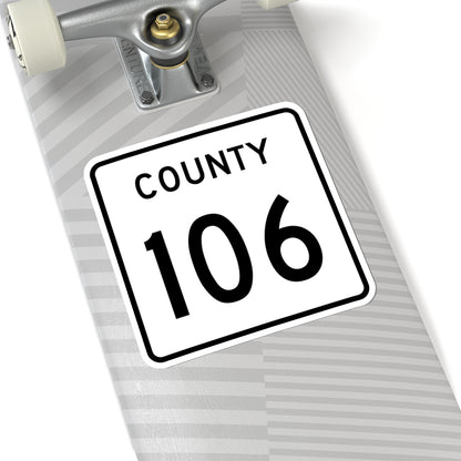 County 106 square (Minnesota) (Road Sign) STICKER Vinyl Kiss-Cut Decal