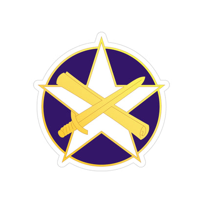 85 Civil Affairs Brigade (U.S. Army) REVERSE PRINT Transparent STICKER-3" × 3"-The Sticker Space