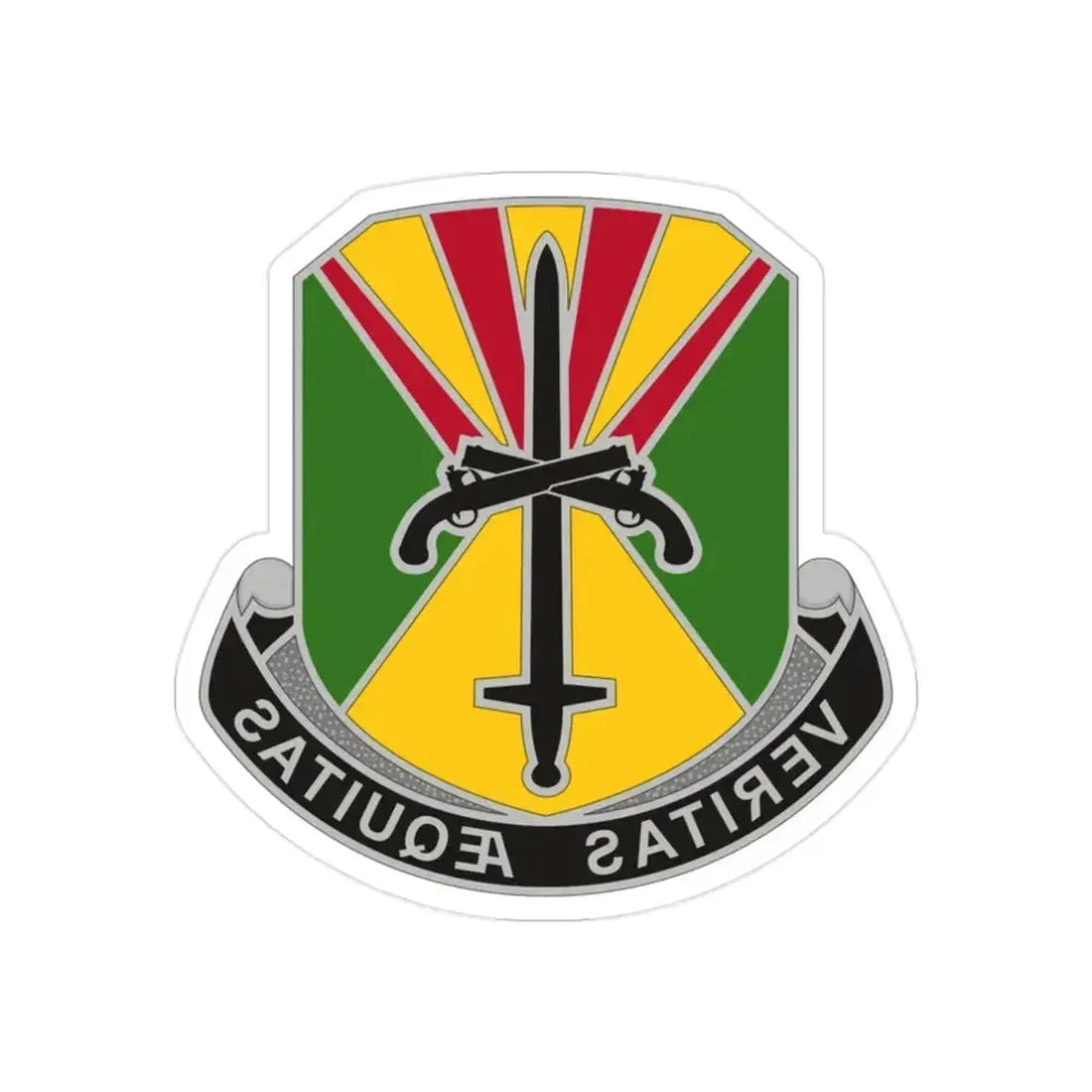850 Military Police Battalion (U.S. Army) REVERSE PRINT Transparent Die-Cut STICKER 2 Inch Die-Cut Transparent - The Sticker Space