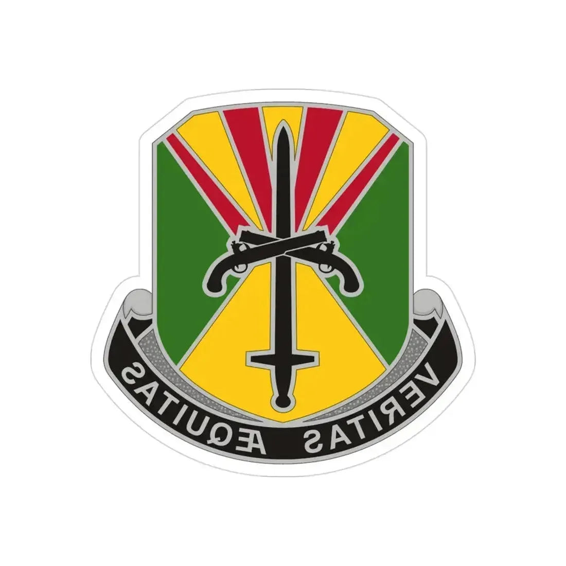 850 Military Police Battalion (U.S. Army) REVERSE PRINT Transparent Die-Cut STICKER 3 Inch Die-Cut Transparent - The Sticker Space
